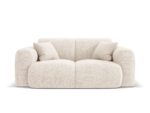 Sofa Nolio 2-Sitzer aus Chenille, hellbeige