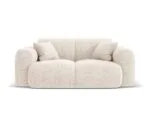 Sofa Nolio 2-Sitzer aus Chenille, hellbeige