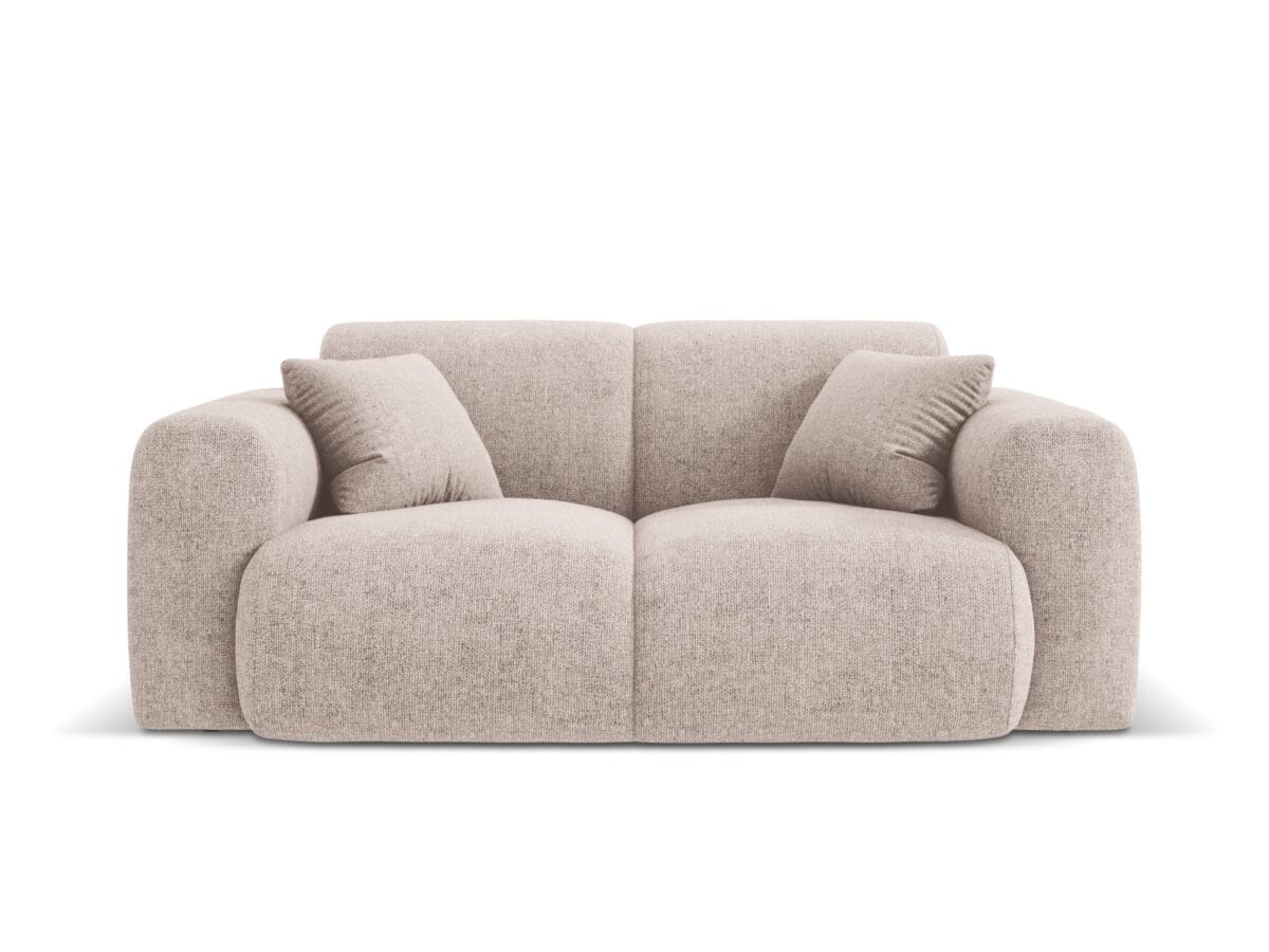 Sofa Nolio 2-Sitzer aus Chenille, beige