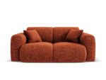 Sofa Nolio 2-Sitzer aus Chenille, terrakotta