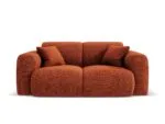 Sofa Nolio 2-Sitzer aus Chenille, terrakotta