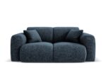 Sofa Nolio 2-Sitzer aus Chenille, königsblau
