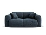 Sofa Nolio 2-Sitzer aus Chenille, königsblau