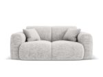 Sofa Nolio 2-Sitzer aus Chenille, hellgrau