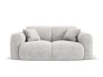 Sofa Nolio 2-Sitzer aus Chenille, hellgrau
