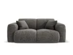 Sofa Nolio 2-Sitzer aus Chenille, grau