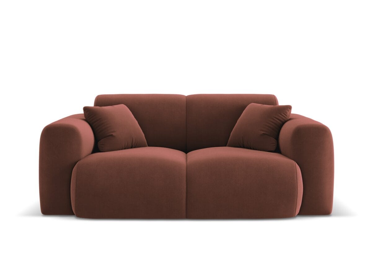 Sofa Nolio 2-Sitzer aus Samt, cuoio