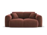 Sofa Nolio 2-Sitzer aus Samt, cuoio