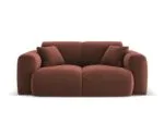 Sofa Nolio 2-Sitzer aus Samt, cuoio