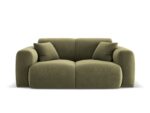 Sofa Nolio 2-Sitzer aus Samt, hellgrün