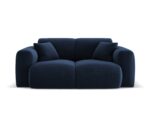 Sofa Nolio 2-Sitzer aus Samt, königsblau