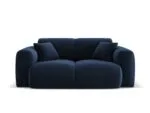 Sofa Nolio 2-Sitzer aus Samt, königsblau