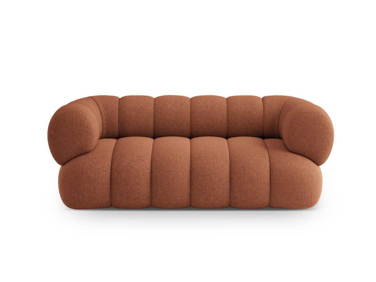 Sofa Koge 2-Sitzer aus Chenille, terrakotta