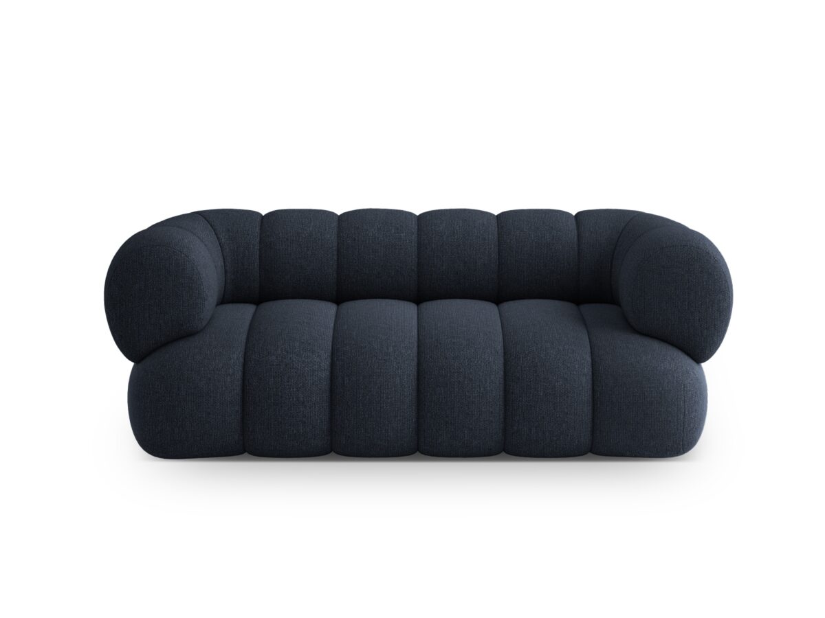 Sofa Koge 2-Sitzer aus Chenille, marineblau