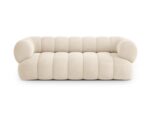 Sofa Koge 3-Sitzer aus Samt, hellbeige