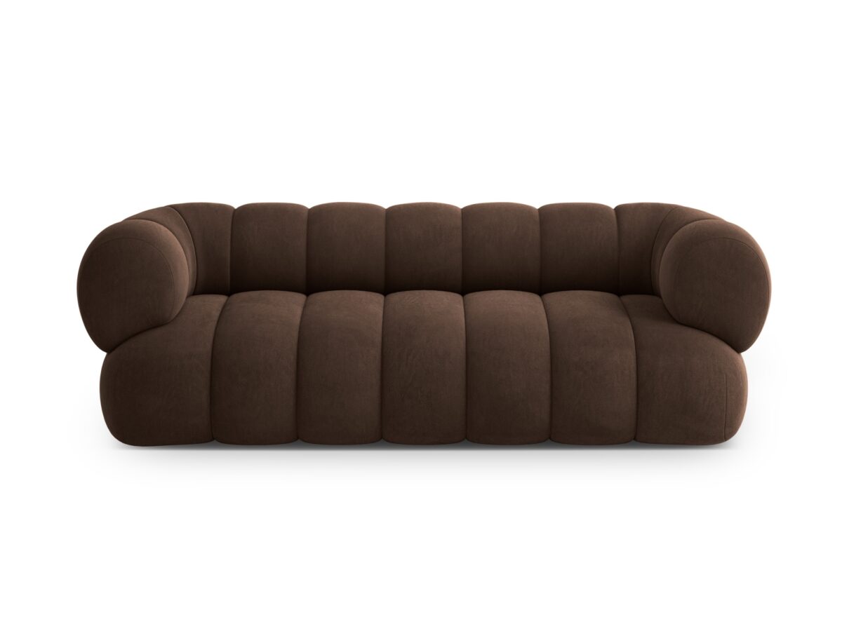 Sofa Koge 3-Sitzer aus Samt, schokoladig