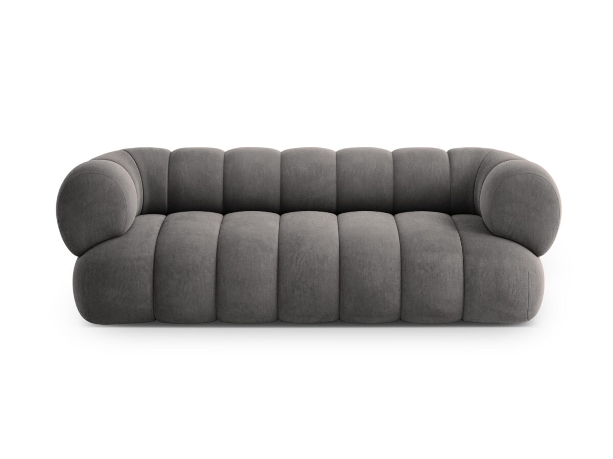 Sofa Koge 3-Sitzer aus Samt, grau