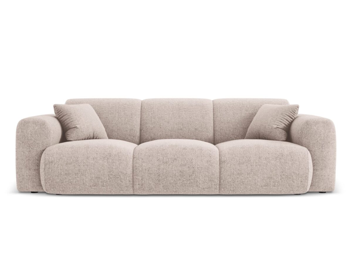 Sofa Nolio 3-Sitzer aus chenille, beige