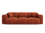 Sofa Nolio 3-Sitzer aus chenille, terrakotta