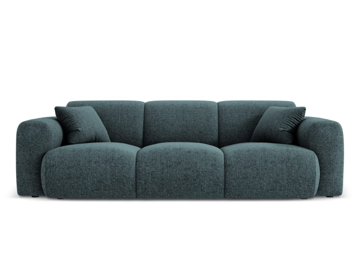 Sofa Nolio 3-Sitzer aus chenille, petrol