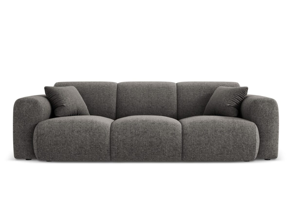 Sofa Nolio 3-Sitzer aus chenille, grau