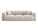 Sofa Nolio 3-Sitzer aus Samt, hellbeige