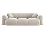 Sofa Nolio 3-Sitzer aus Samt, hellbeige