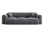 Sofa Nolio 3-Sitzer aus Samt, Duneklgrau