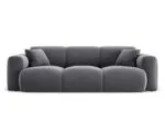 Sofa Nolio 3-Sitzer aus Samt, Duneklgrau