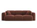 Sofa Nolio 3-Sitzer aus Samt, cuoio
