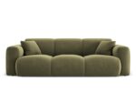 Sofa Nolio 3-Sitzer aus Samt, hellgrün