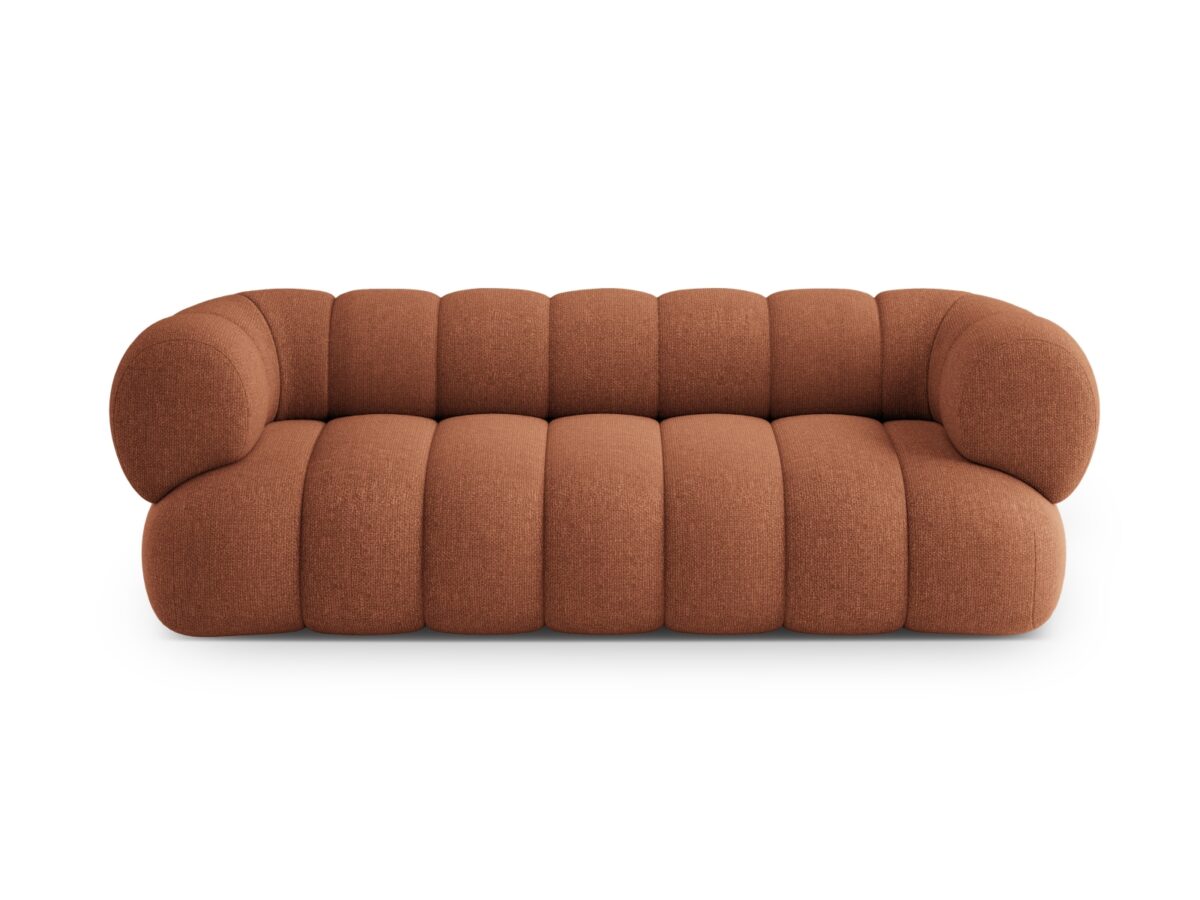 Sofa Koge 3-Sitzer aus Chenille, terrakotta
