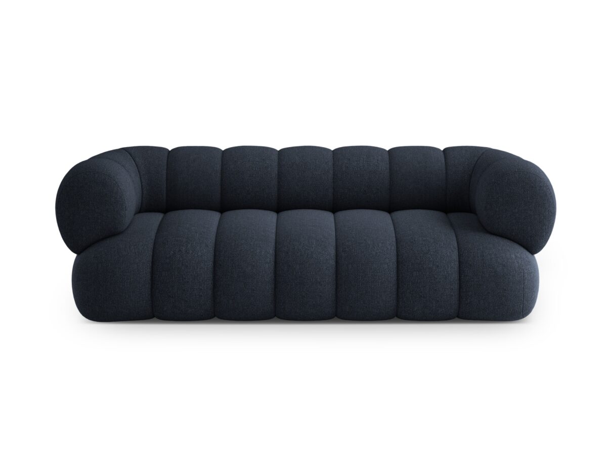 Sofa Koge 3-Sitzer aus Chenille, marineblau