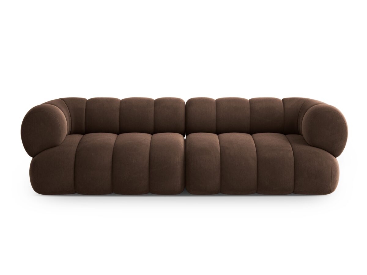 Sofa Koge 4-Sitzer aus Samt, schokoladig