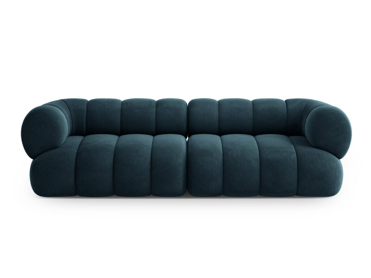 Sofa Koge 4-Sitzer aus Samt, tiefes Petrol
