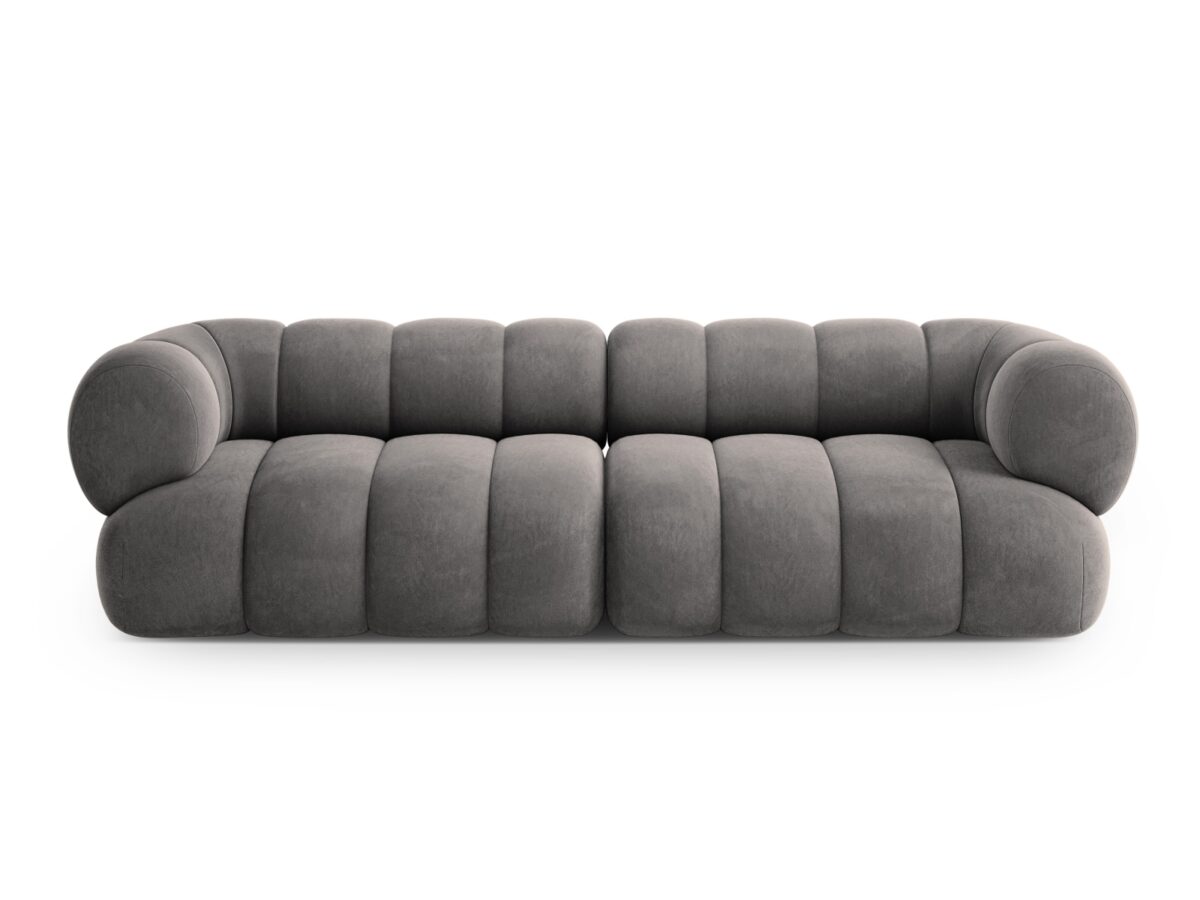 Sofa Koge 4-Sitzer aus Samt, grau
