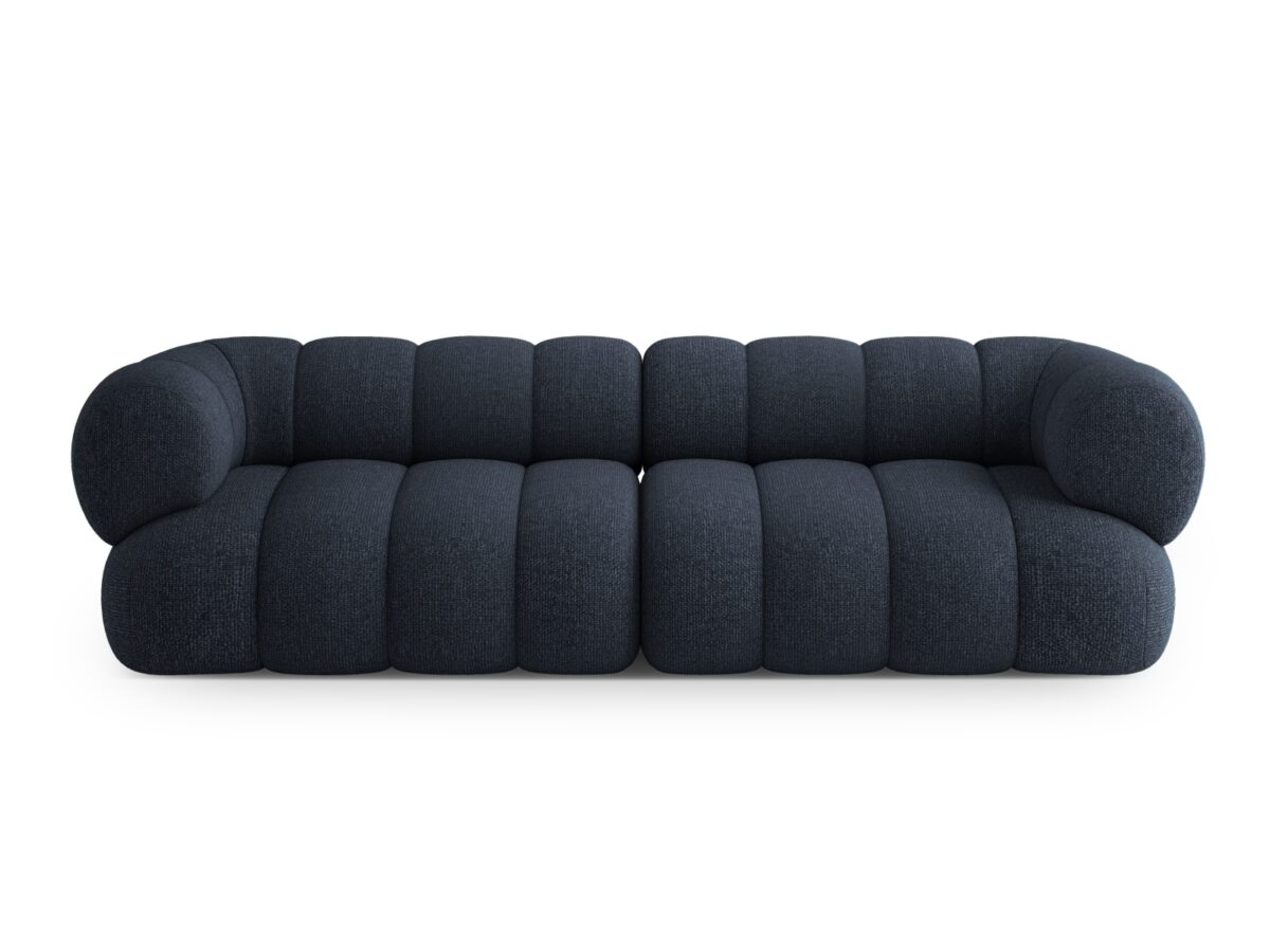 Sofa Koge 4-Sitzer aus Chenille, marineblau