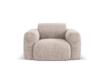 Sessel Nolio aus Chenille-Stoff, beige
