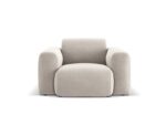 Sessel Nolio aus Samt, hellbeige