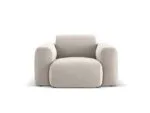 Sessel Nolio aus Samt, hellbeige