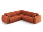Ecksofa Nolio 5-Sitzer symmetrisch aus Chenille-Stoff, terrakotta