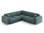 Ecksofa Nolio 5-Sitzer symmetrisch aus Chenille-Stoff, petrol