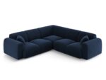 Ecksofa Nolio 5-Sitzer symmetrisch aus Samt, königsblau