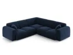 Ecksofa Nolio 5-Sitzer symmetrisch aus Samt, königsblau