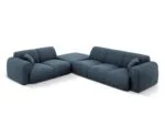 Ecksofa Nolio 4-Sitzer linksseitig aus Chenille-Stoff, königsblau