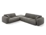 Ecksofa Nolio 4-Sitzer linksseitig aus Chenille-Stoff, grau