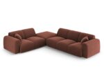 Ecksofa Nolio 4-Sitzer linksseitig aus Samt, cuoio