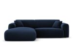 Ecksofa Nolio 4-Sitzer linksseitig, 235 cm, aus Samt, königsblau, ohne Schlaffunktion