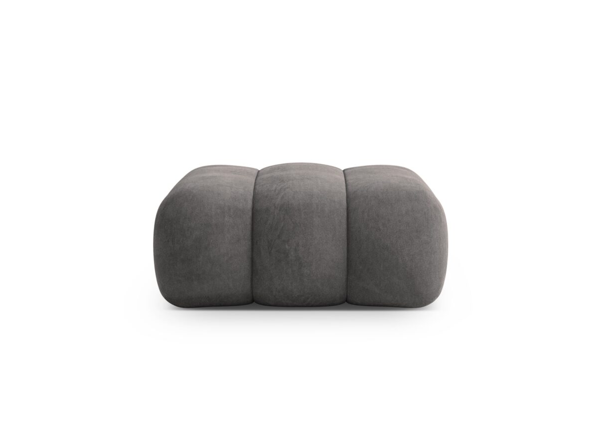 Polsterhocker Koge 1-Sitzer aus Samt, grau