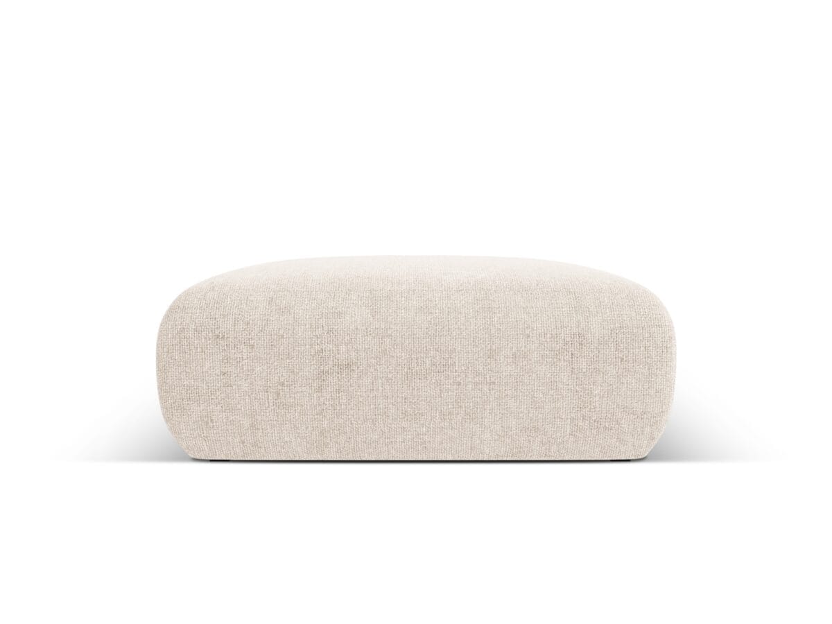 Polsterhocker Nolio 2-Sitzer aus Chenille-Stoff, hellbeige